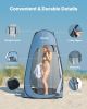 VEVOR Pop up Shower Tent, Instant Portable Privacy Tent Changing Room with Shower Bag, Ground Stakes, Ropes, Carry Bag
