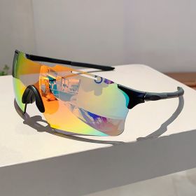 KAMMPT 1pc/2PC Set Designer Rimless Women Sunglasses Outdoor Driving Men Coating Sun Glasses Wrapped Shades for Cycling Hiking (Frame Color: as picture shows, Lenses Color: 2379c6-black red)