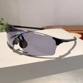 KAMMPT 1pc/2PC Set Designer Rimless Women Sunglasses Outdoor Driving Men Coating Sun Glasses Wrapped Shades for Cycling Hiking (Frame Color: as picture shows, Lenses Color: 2379c7-blackblack)