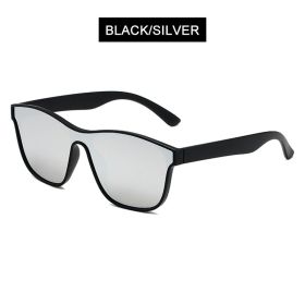 New Fashion Polarized Sunglasses Men Women Luxury Square Black Sun Glasses Male Female Stylish Hiking Driving Shades UV400 (Lenses Color: Black Silver)