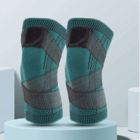 Fashion Personality Sports Knee Pads Strap Nylon (Color: Dark green pair, size: M)