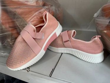 Slip-on Shoes With Orthopedic Sole Womens Fashion Sneakers Platform Sneaker For Women Walking Shoes (Color: pink, size: 37)